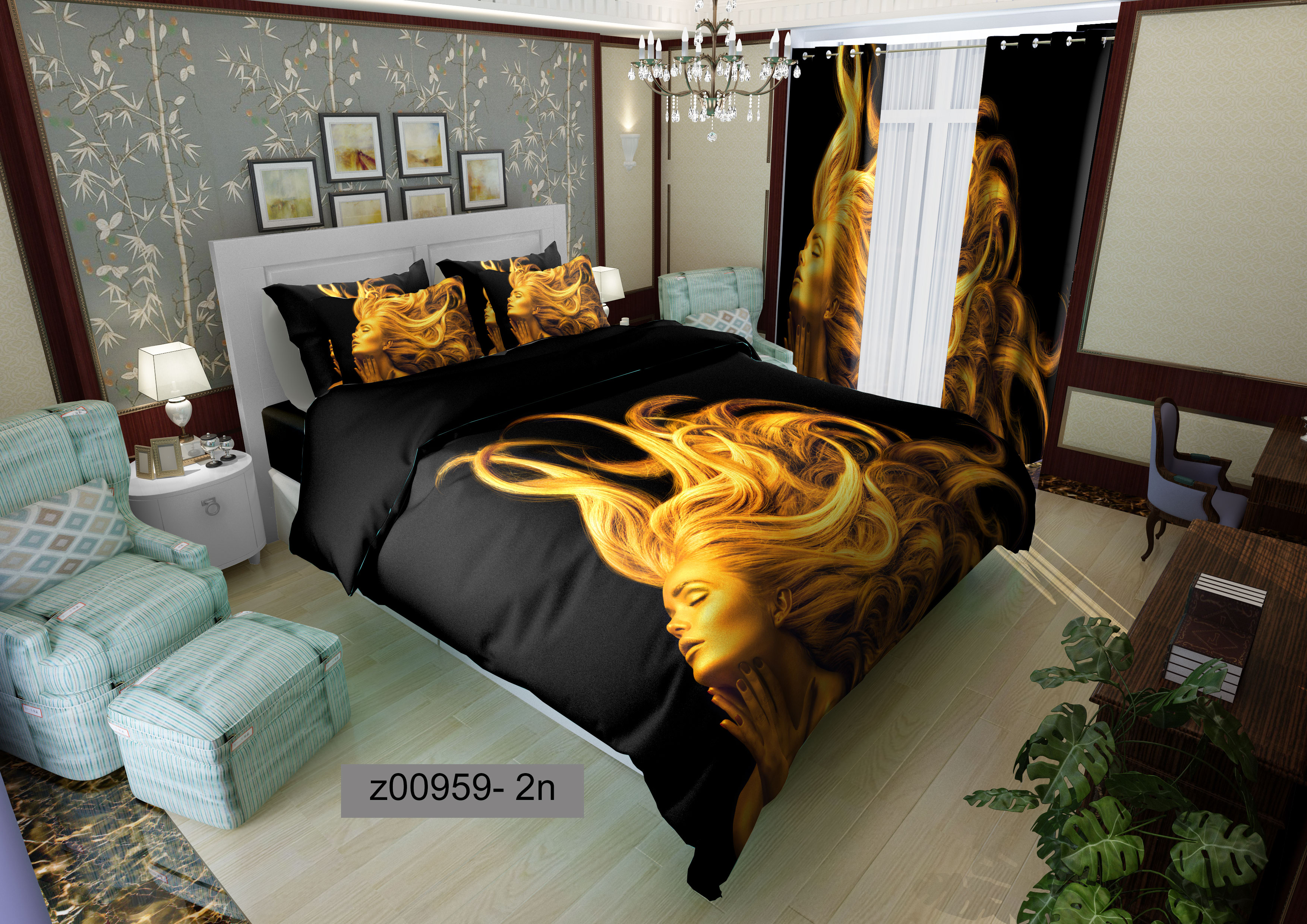 لحاف روتختی تنسل سه بعدی (3D) کالای خواب متین کد 959