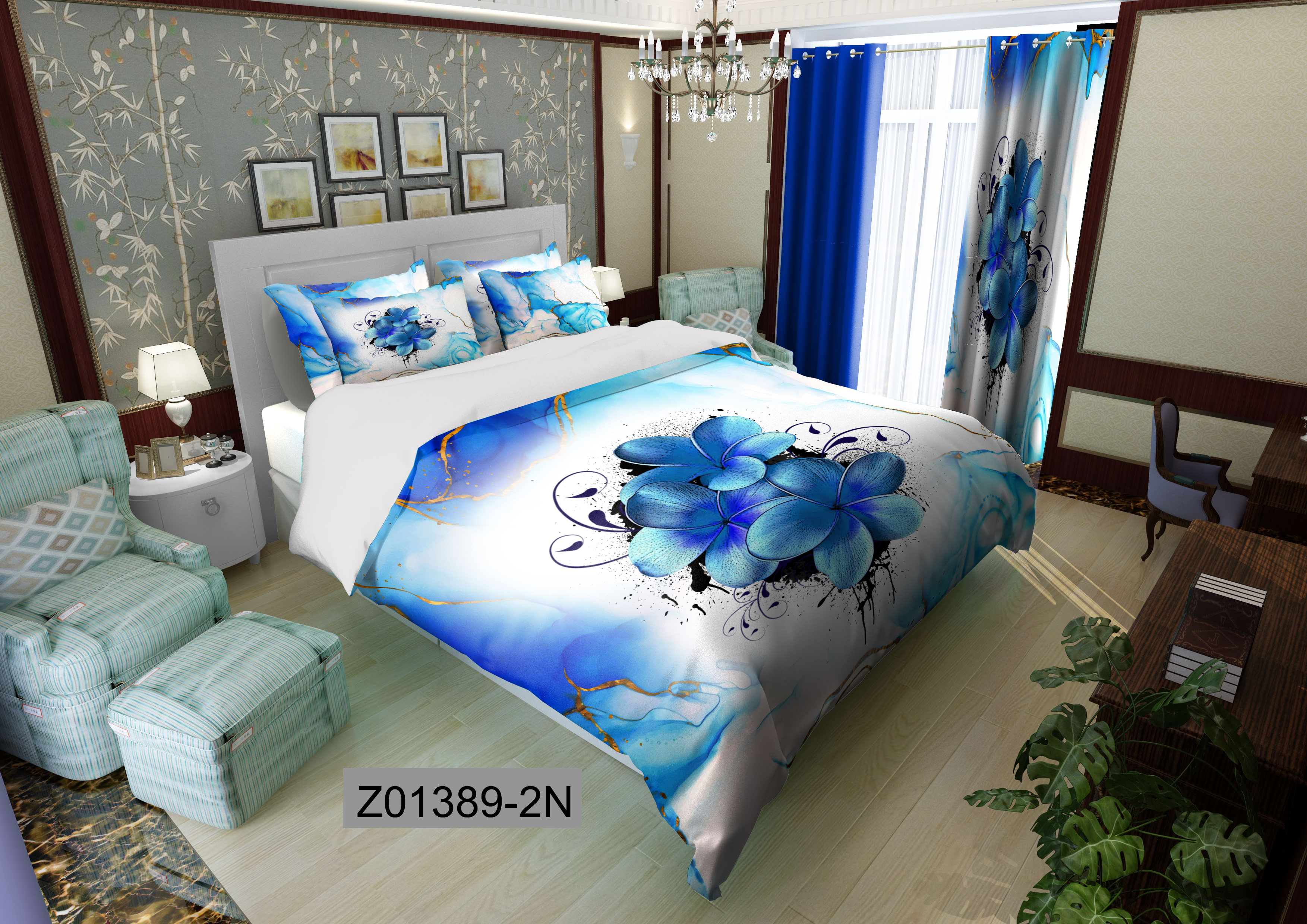 لحاف روتختی تنسل سه بعدی (3D) کالای خواب متین کد 1389