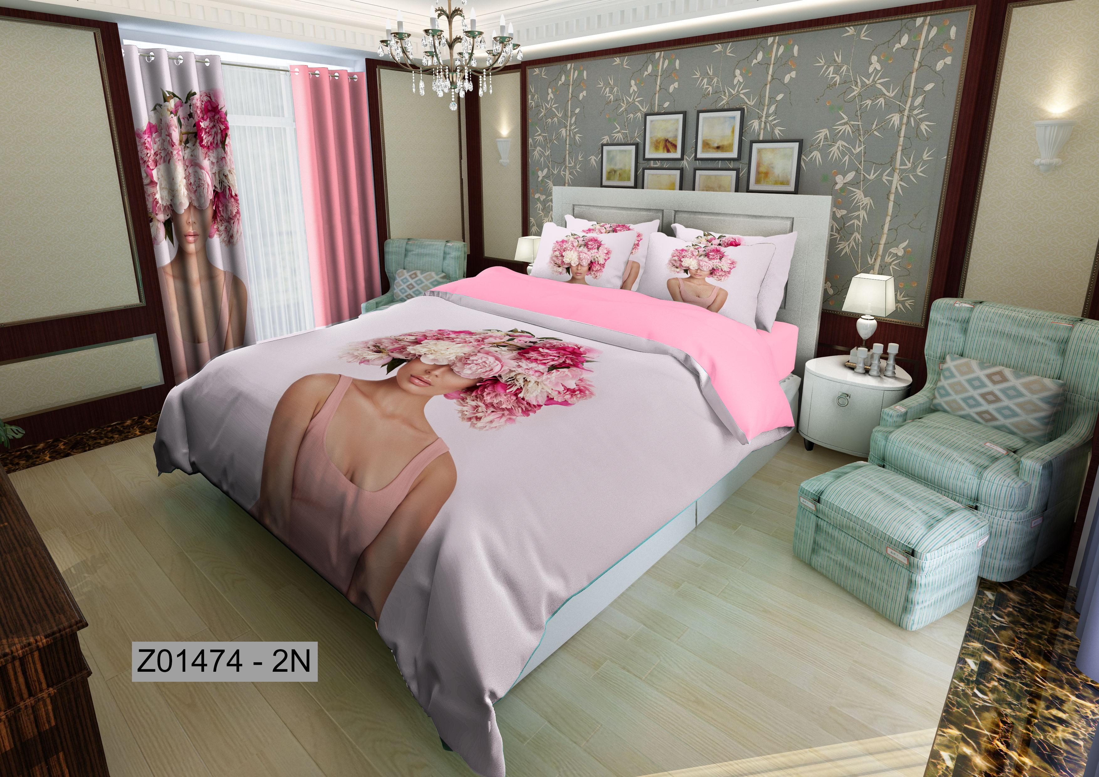لحاف روتختی تنسل سه بعدی (3D) کالای خواب متین کد 1474