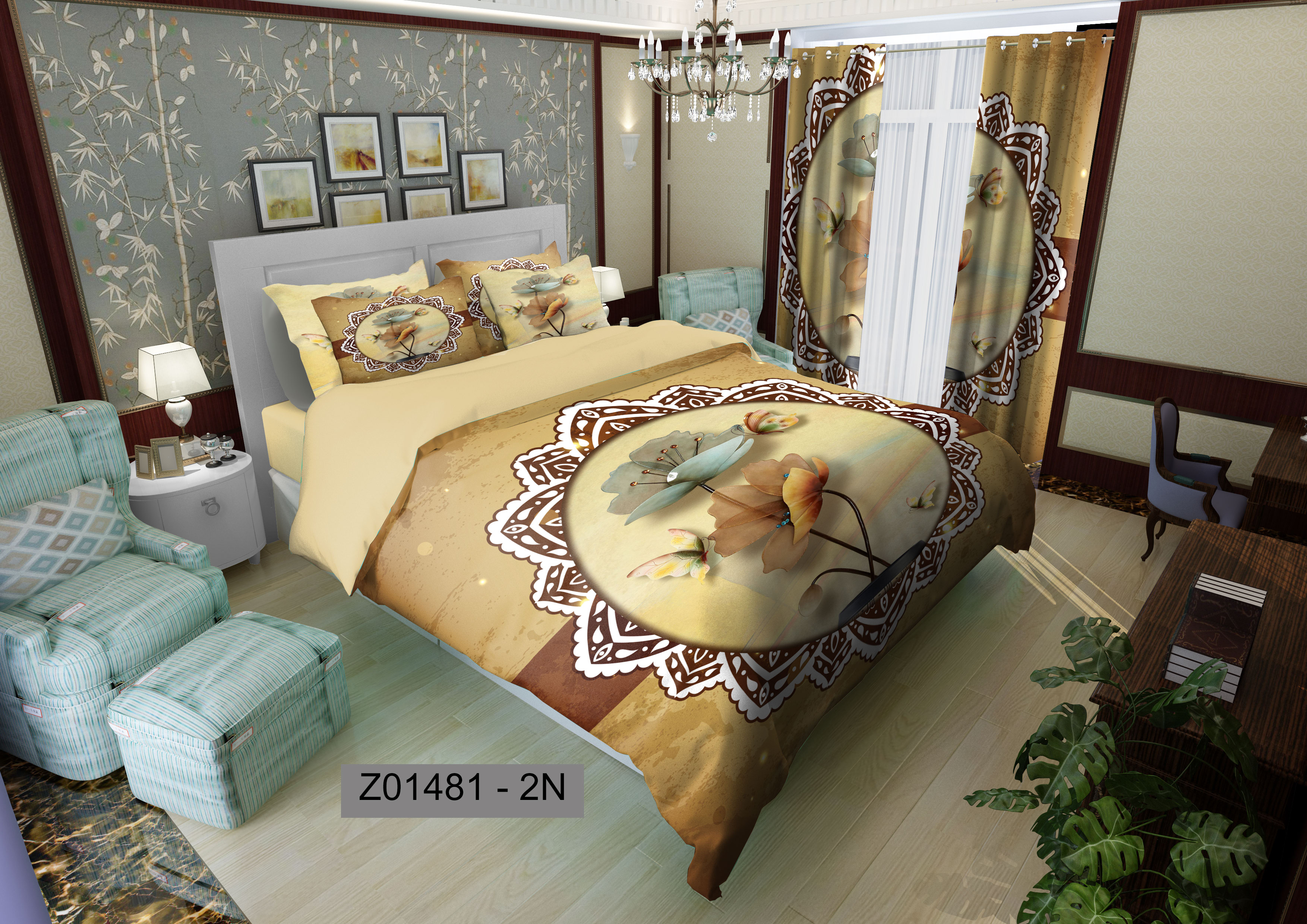 لحاف روتختی تنسل سه بعدی (3D) کالای خواب متین کد 1481