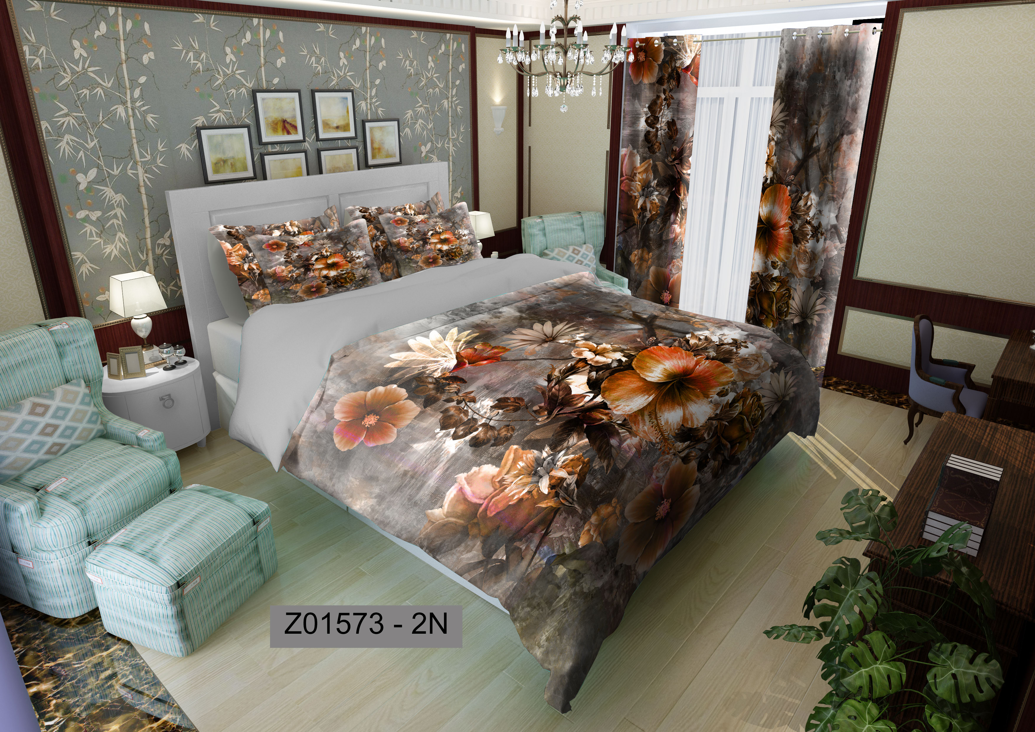 لحاف روتختی تنسل سه بعدی (3D) کالای خواب متین کد 1573
