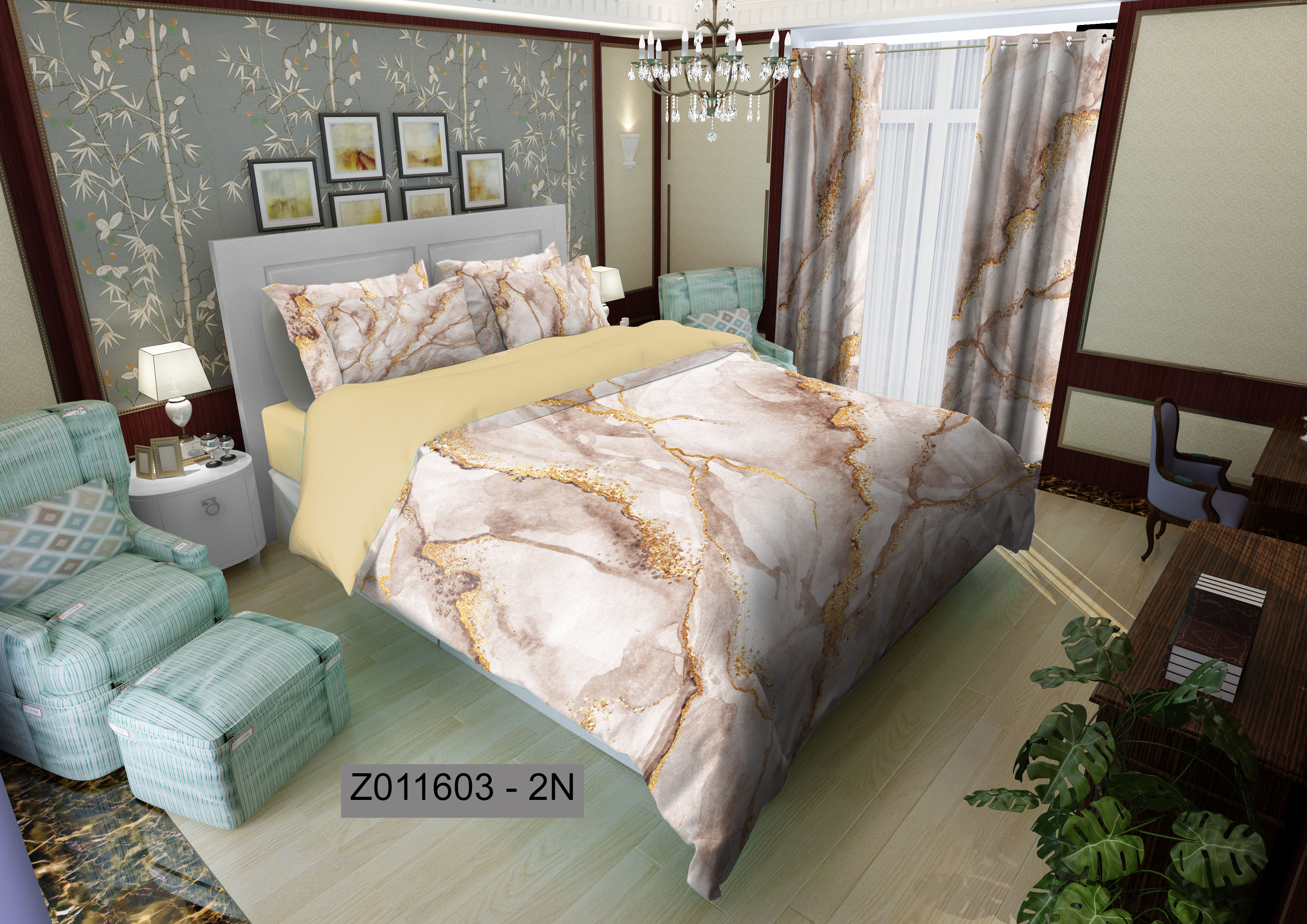 لحاف روتختی تنسل سه بعدی (3D) کالای خواب متین کد 1603