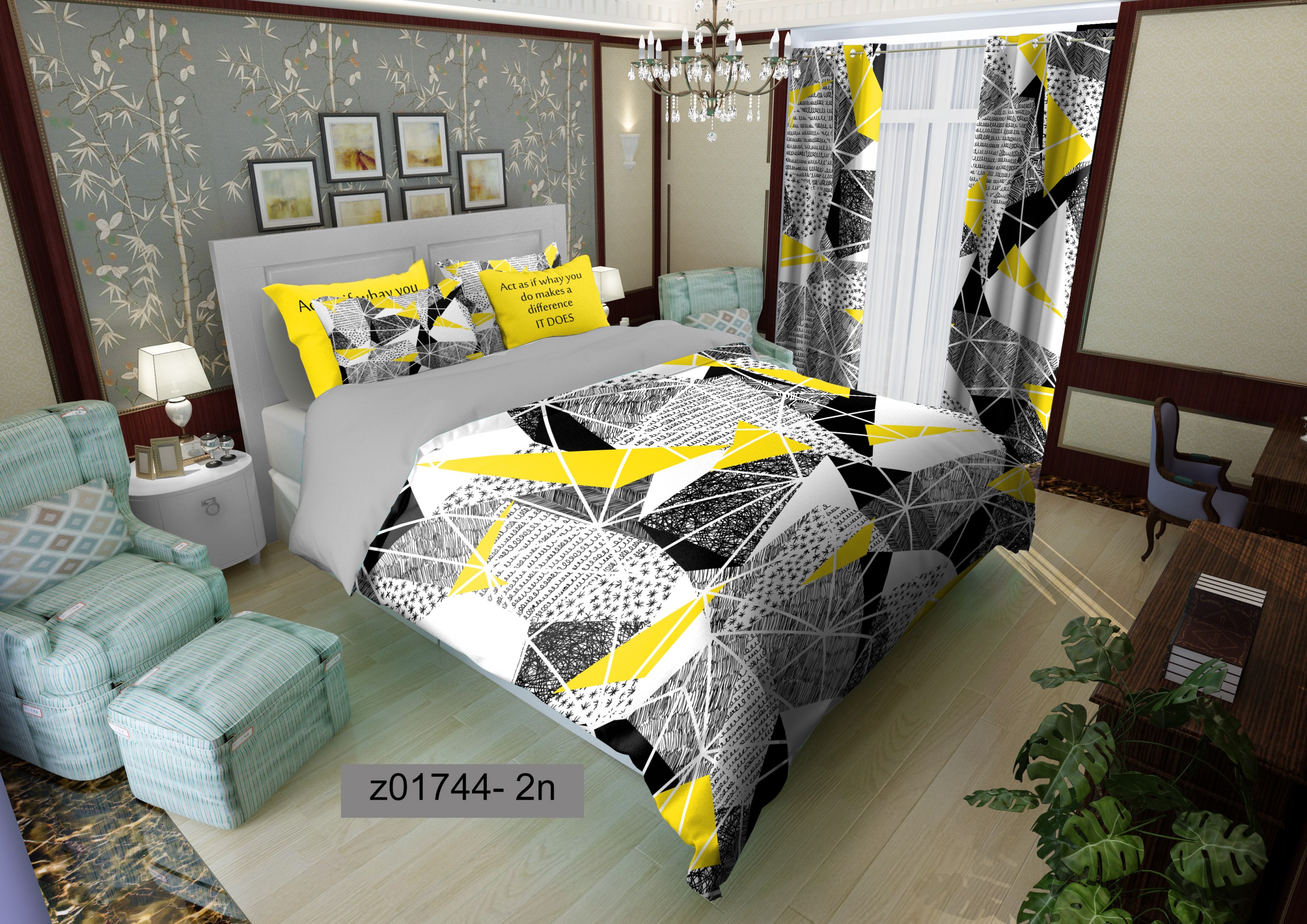 لحاف روتختی تنسل سه بعدی (3D) کالای خواب متین کد 1744