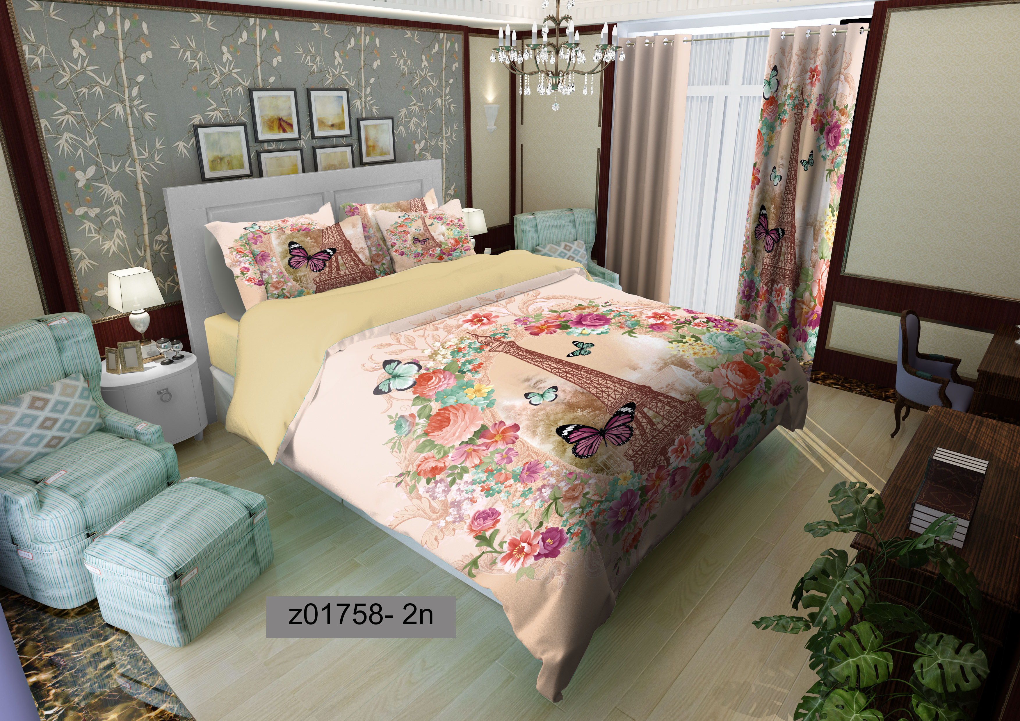 لحاف روتختی تنسل سه بعدی (3D) کالای خواب متین کد 1758