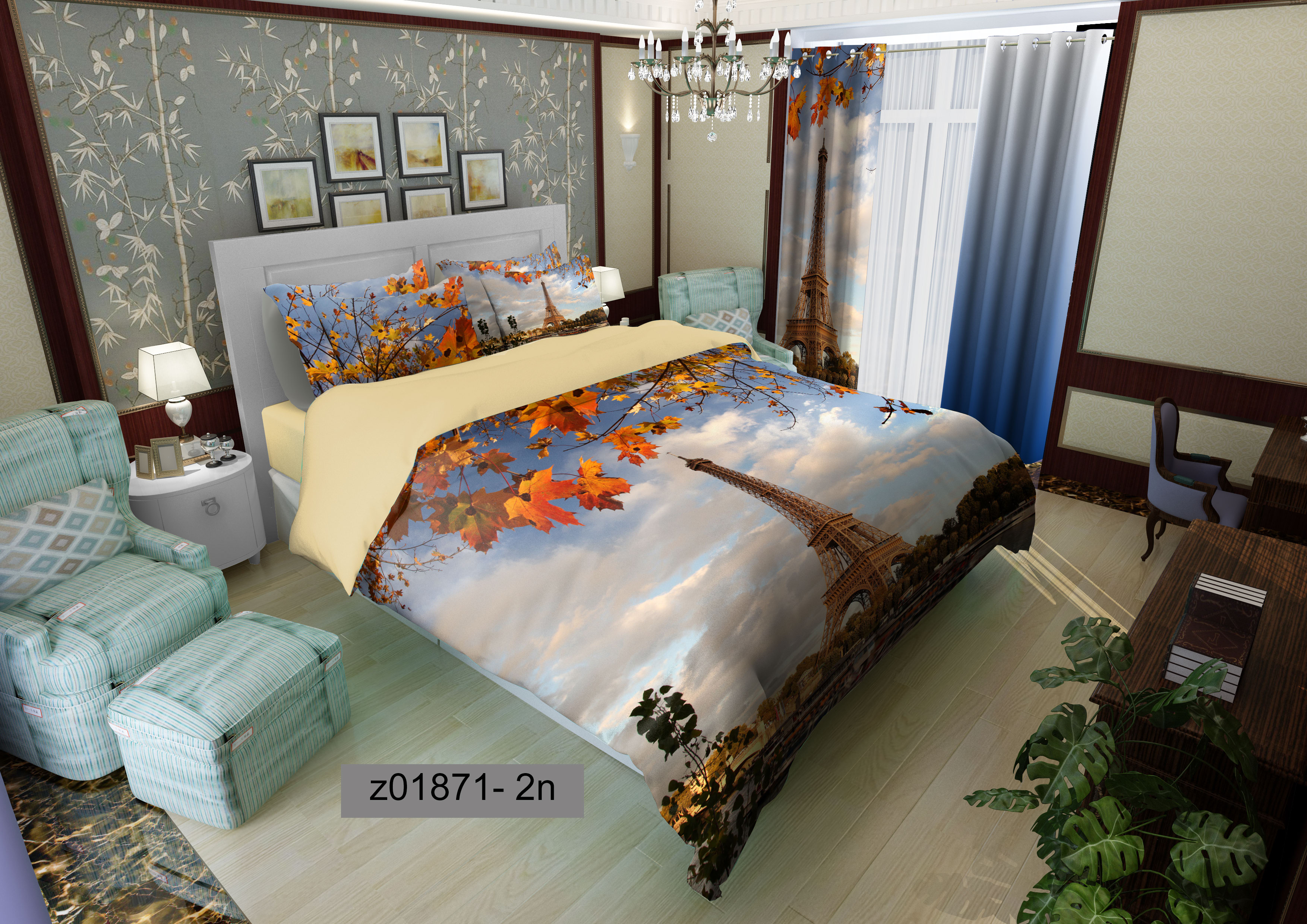 لحاف روتختی تنسل سه بعدی (3D) کالای خواب متین کد 1871
