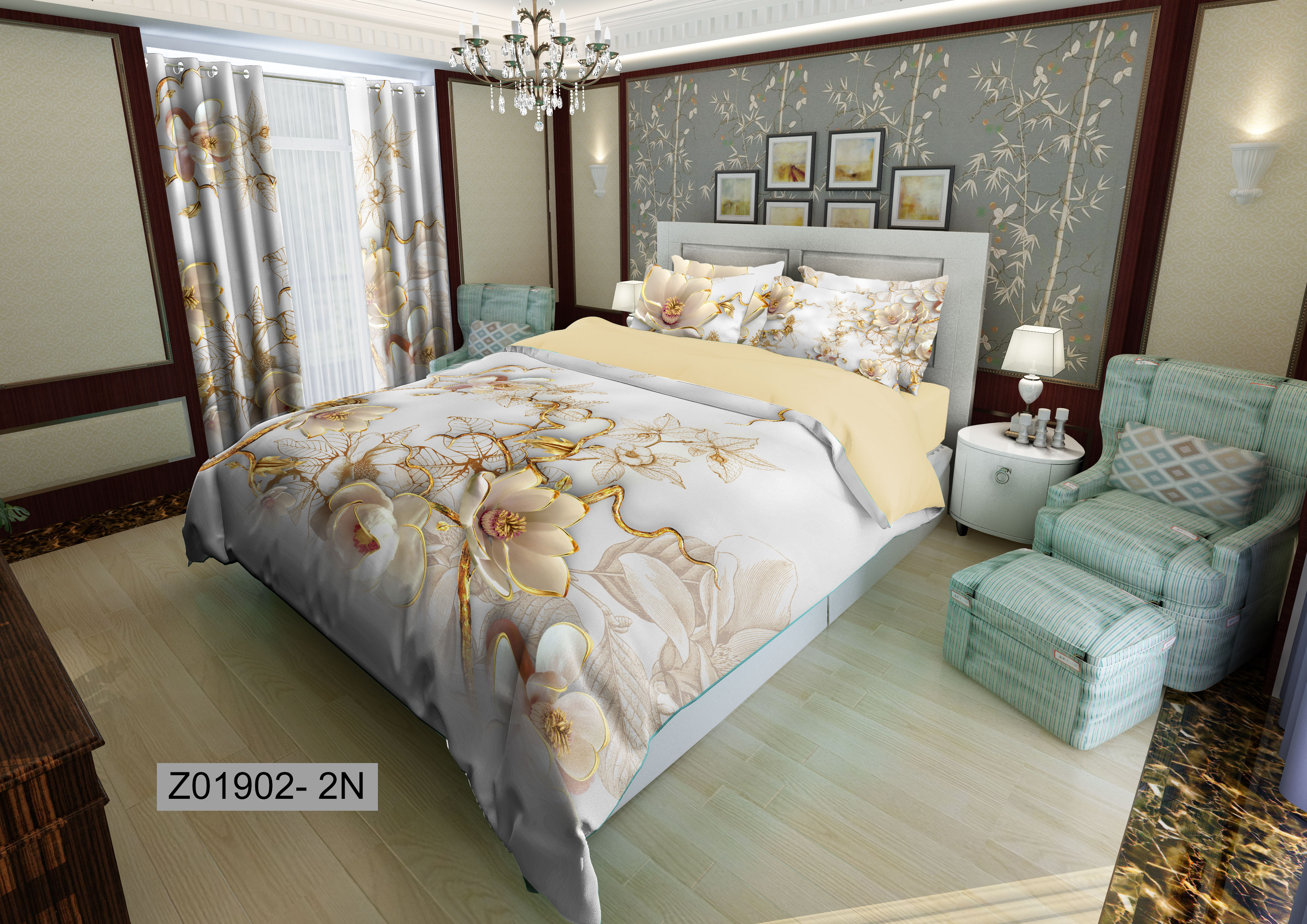 لحاف روتختی تنسل سه بعدی (3D) کالای خواب متین کد 1902
