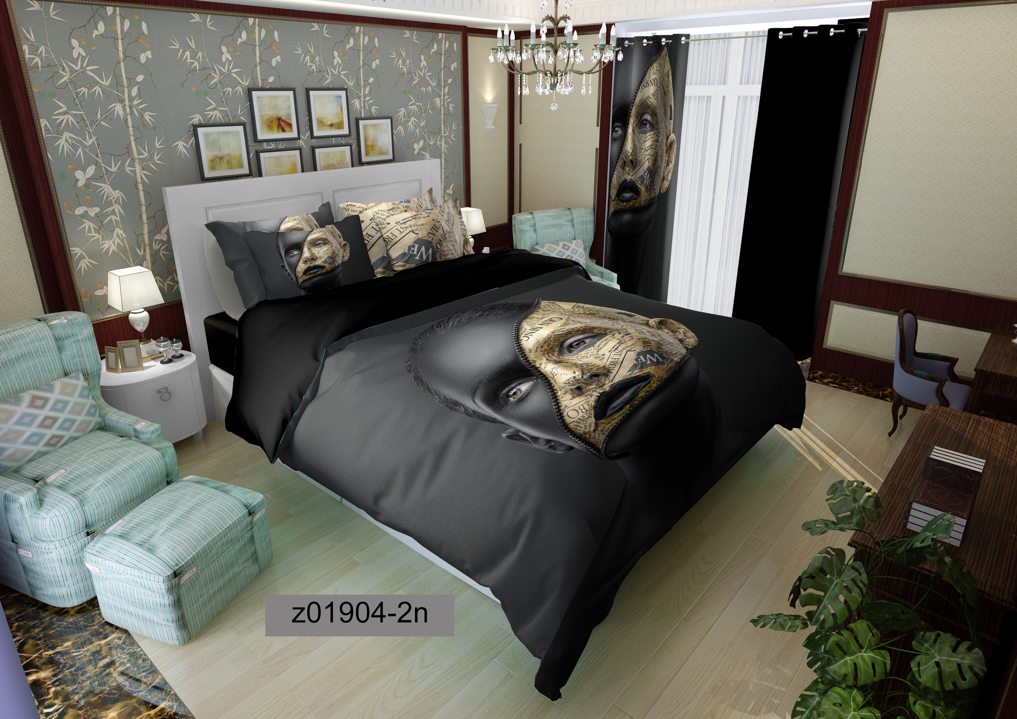 لحاف روتختی تنسل سه بعدی (3D) کالای خواب متین کد 1904