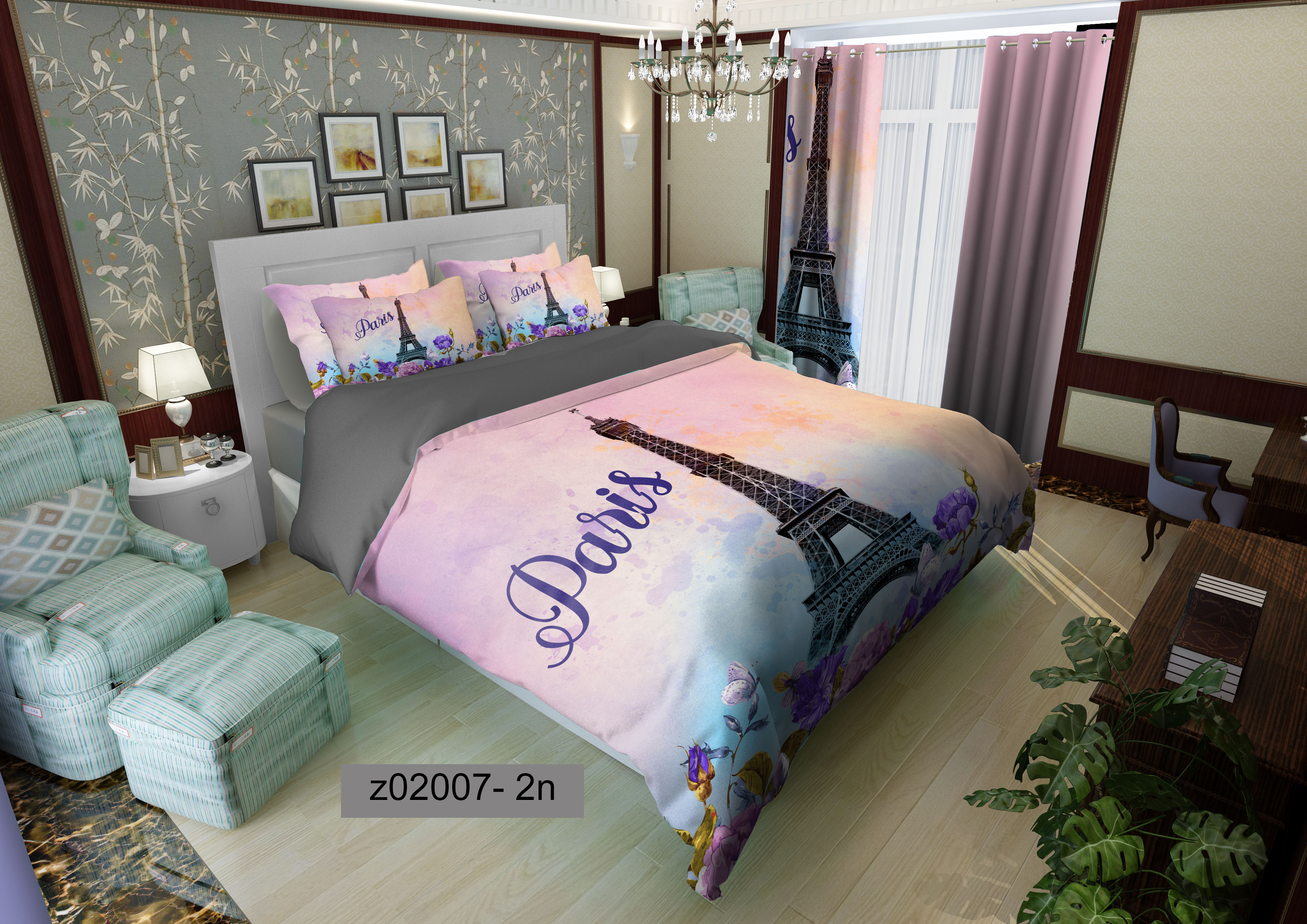 لحاف روتختی تنسل سه بعدی (3D) کالای خواب متین کد 2007
