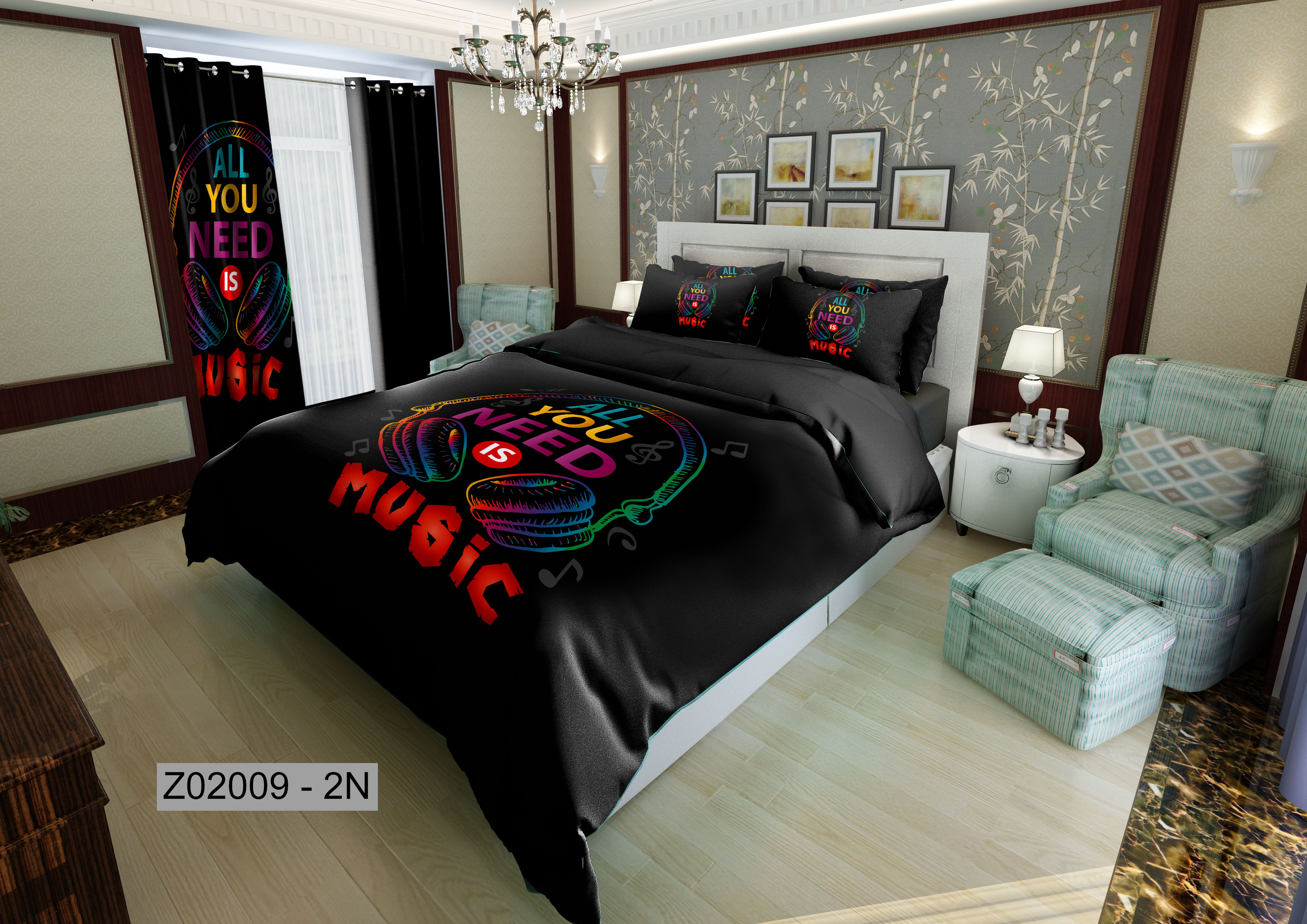 لحاف روتختی تنسل سه بعدی (3D) کالای خواب متین کد 2009