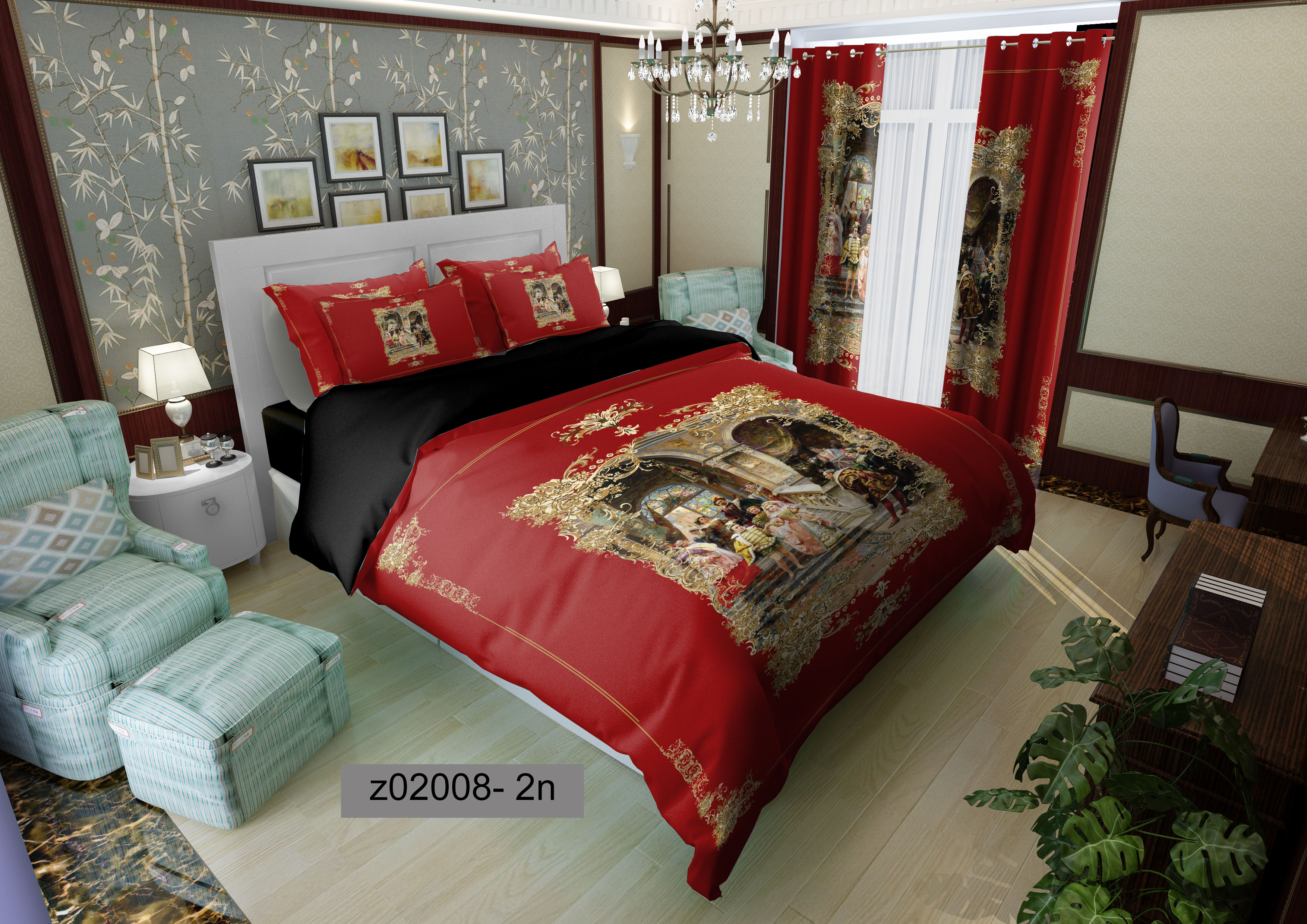 لحاف روتختی تنسل سه بعدی (3D) کالای خواب متین کد 2008