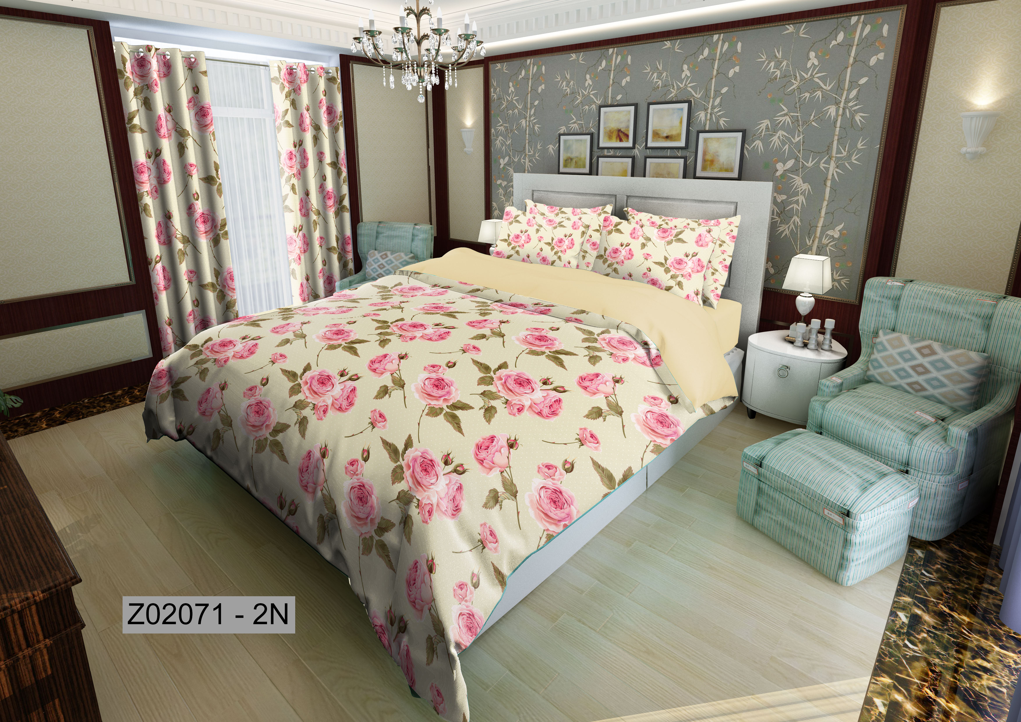 لحاف روتختی تنسل سه بعدی (3D) کالای خواب متین کد 2071
