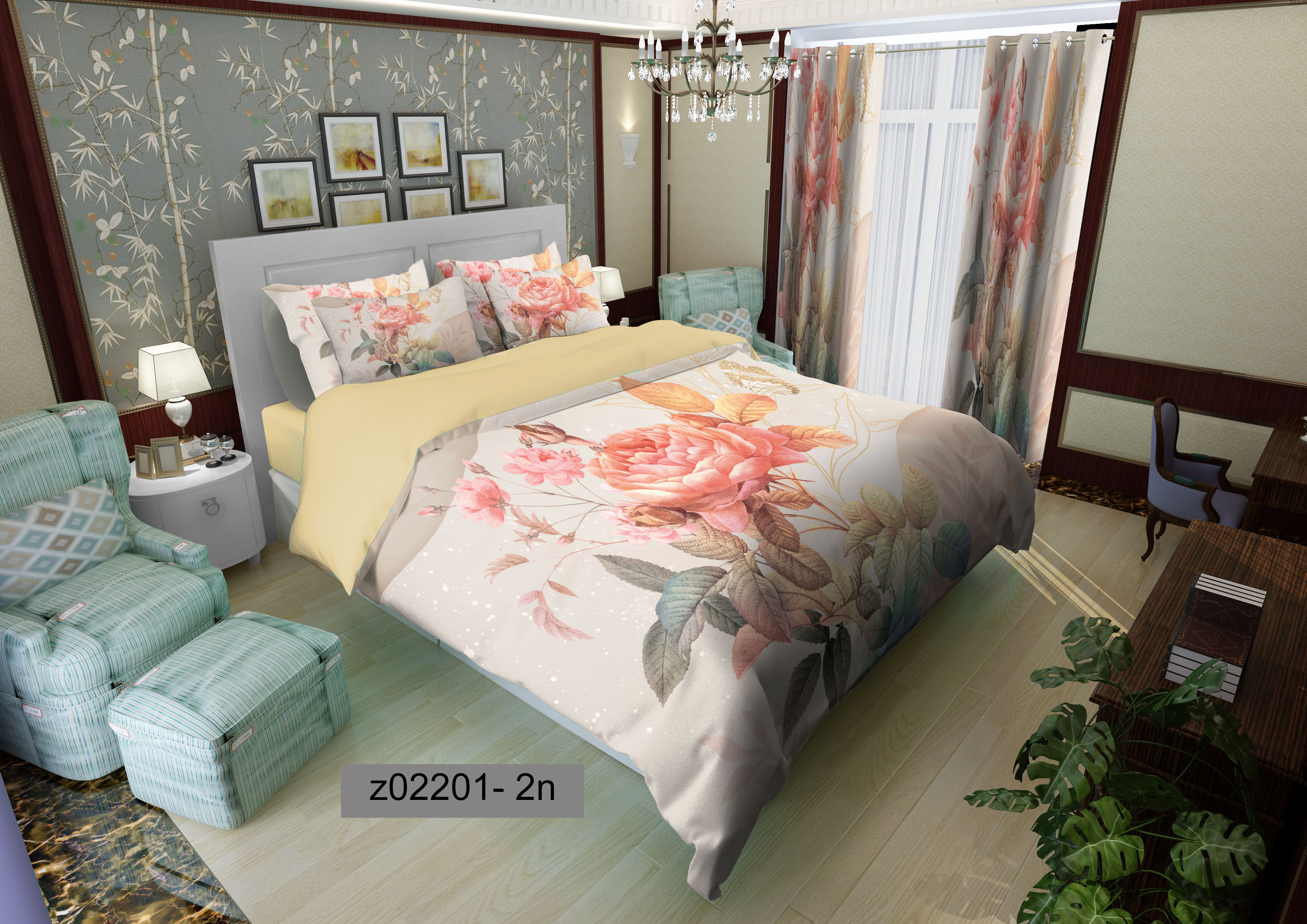 لحاف روتختی تنسل سه بعدی (3D) کالای خواب متین کد 2201
