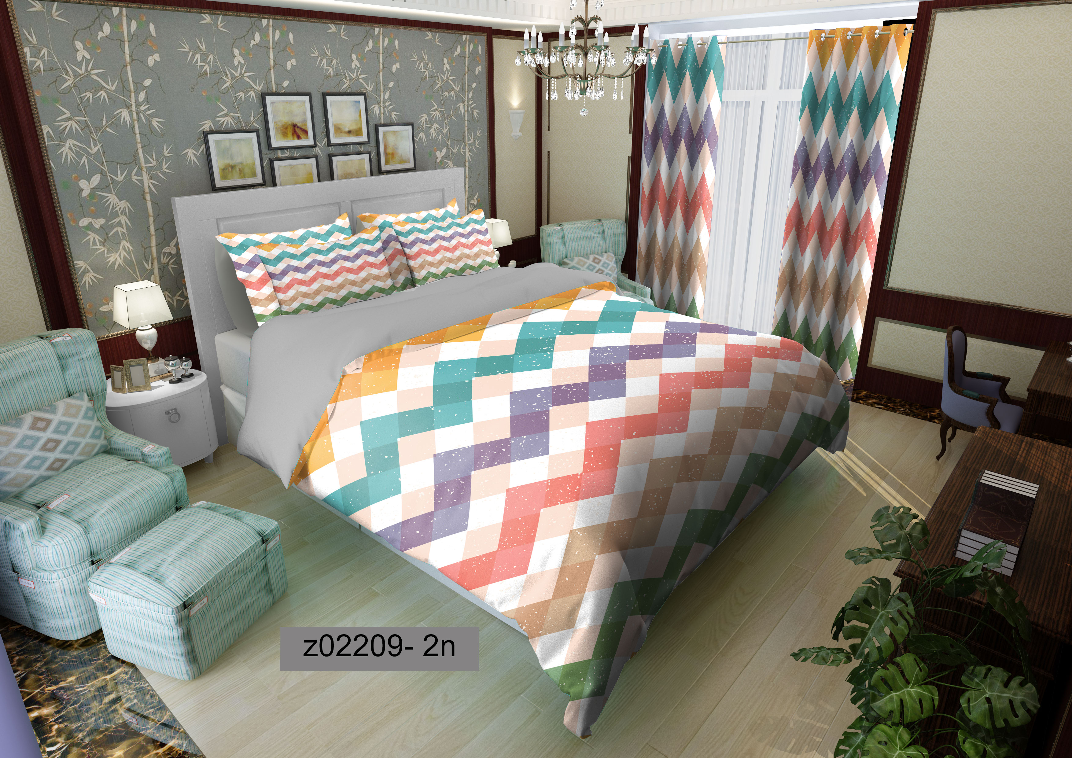 لحاف روتختی تنسل سه بعدی (3D) کالای خواب متین کد 2209