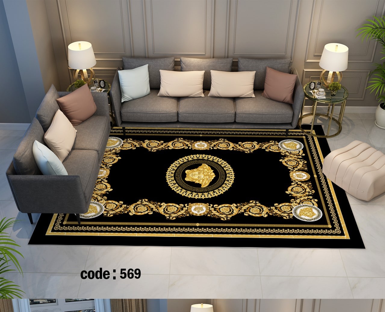 روفرشی کشدار (کاور فرش) کالای خواب متین کد 569