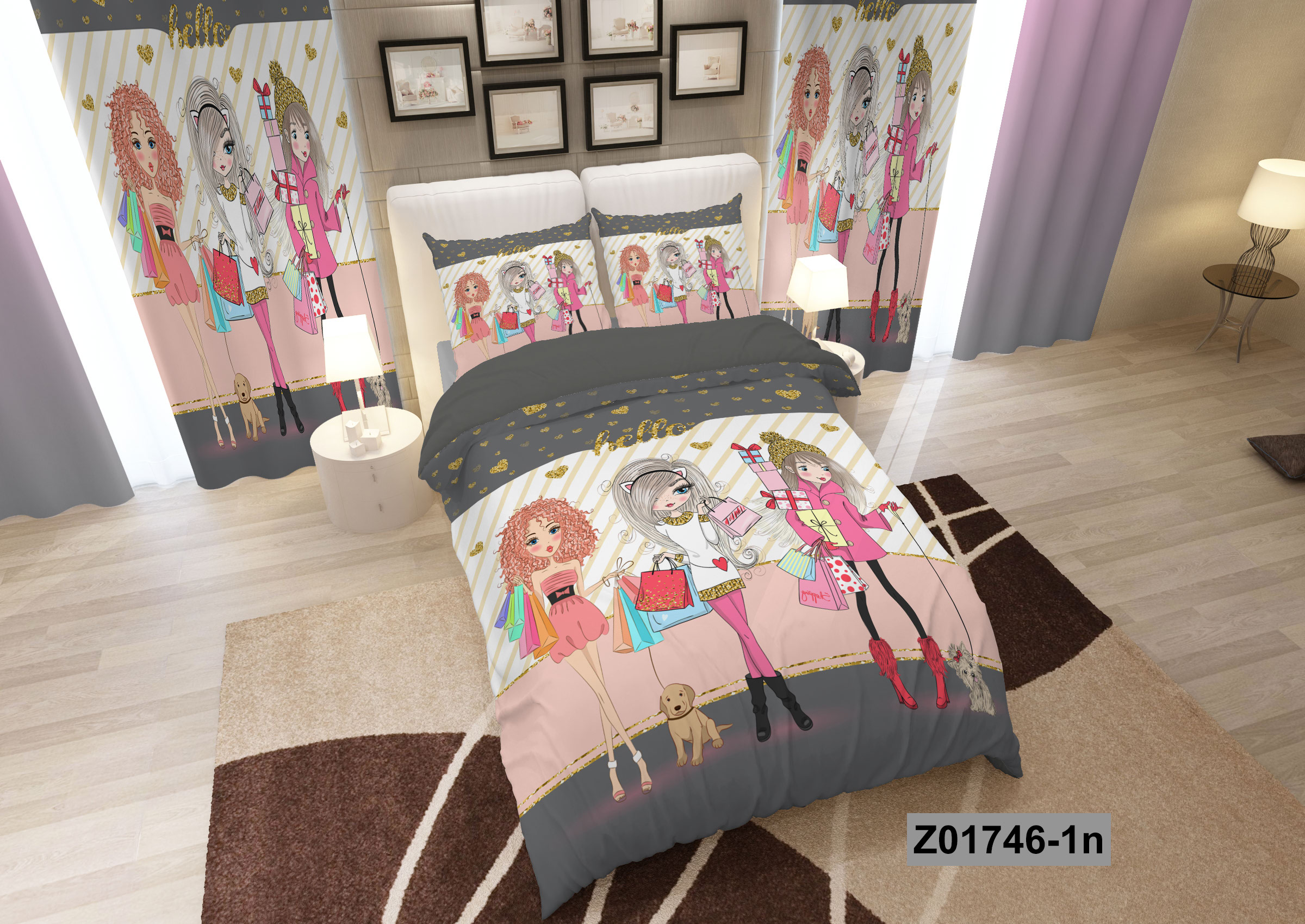 لحاف روتختی تنسل سه بعدی (3D) کالای خواب متین کد 1746