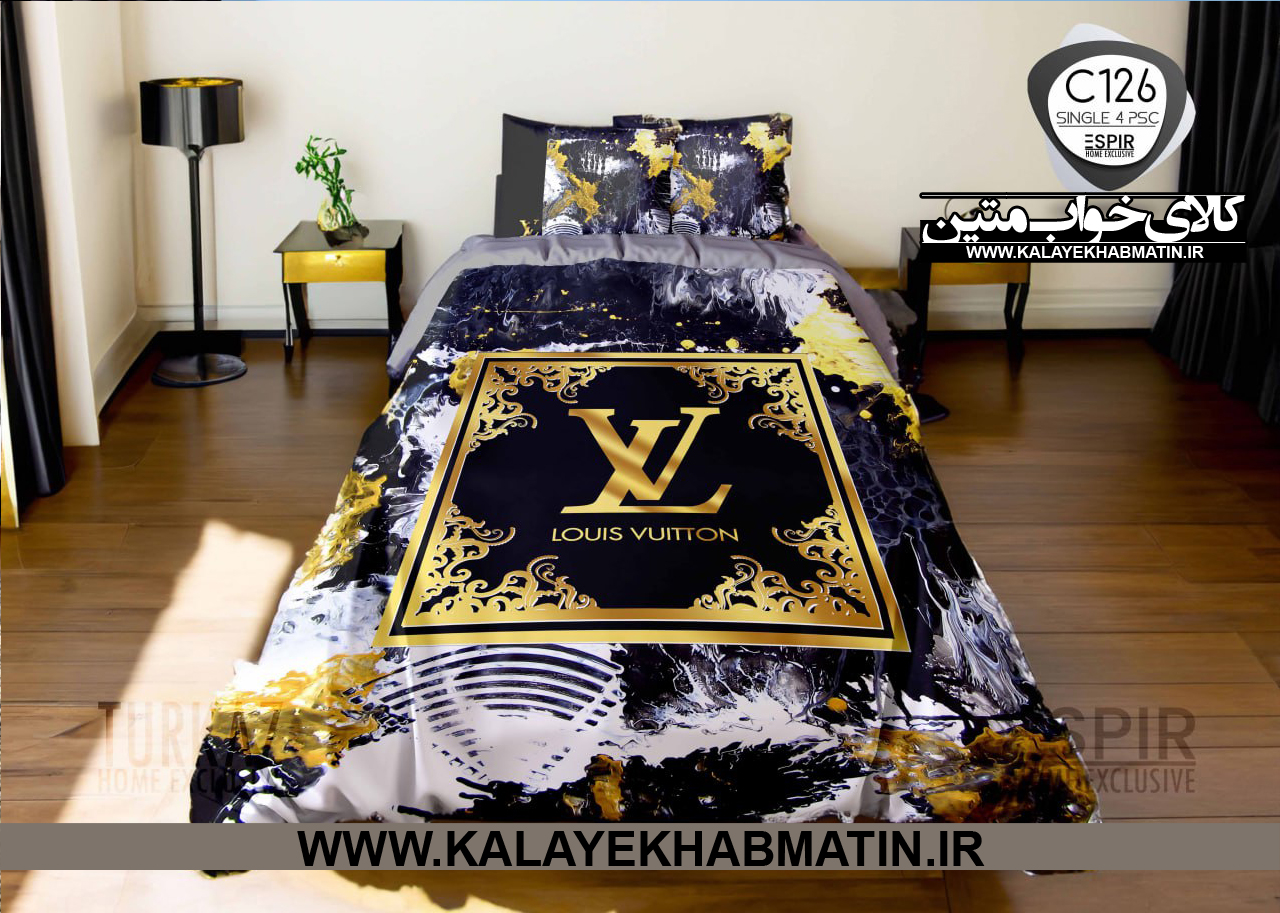 سرویس لحاف روتختی 1 نفره چاپی تنسل برند اسپایر(Turkaz-ترکاز) کد C 126